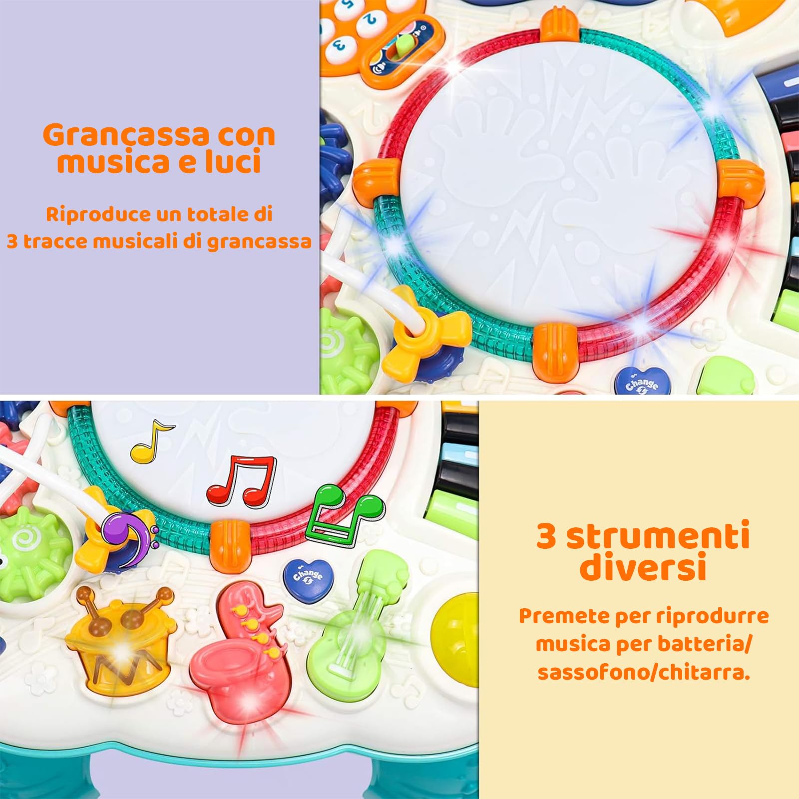 Fajiabao Giochi Bambini 1 Anno - Tavolino Tavolo Multiattivita Interattivo Bambini Giochi Montessori Educativi Giocattoli Bambina Bambino Regalo per Bimbo 1 2 3 Anni
