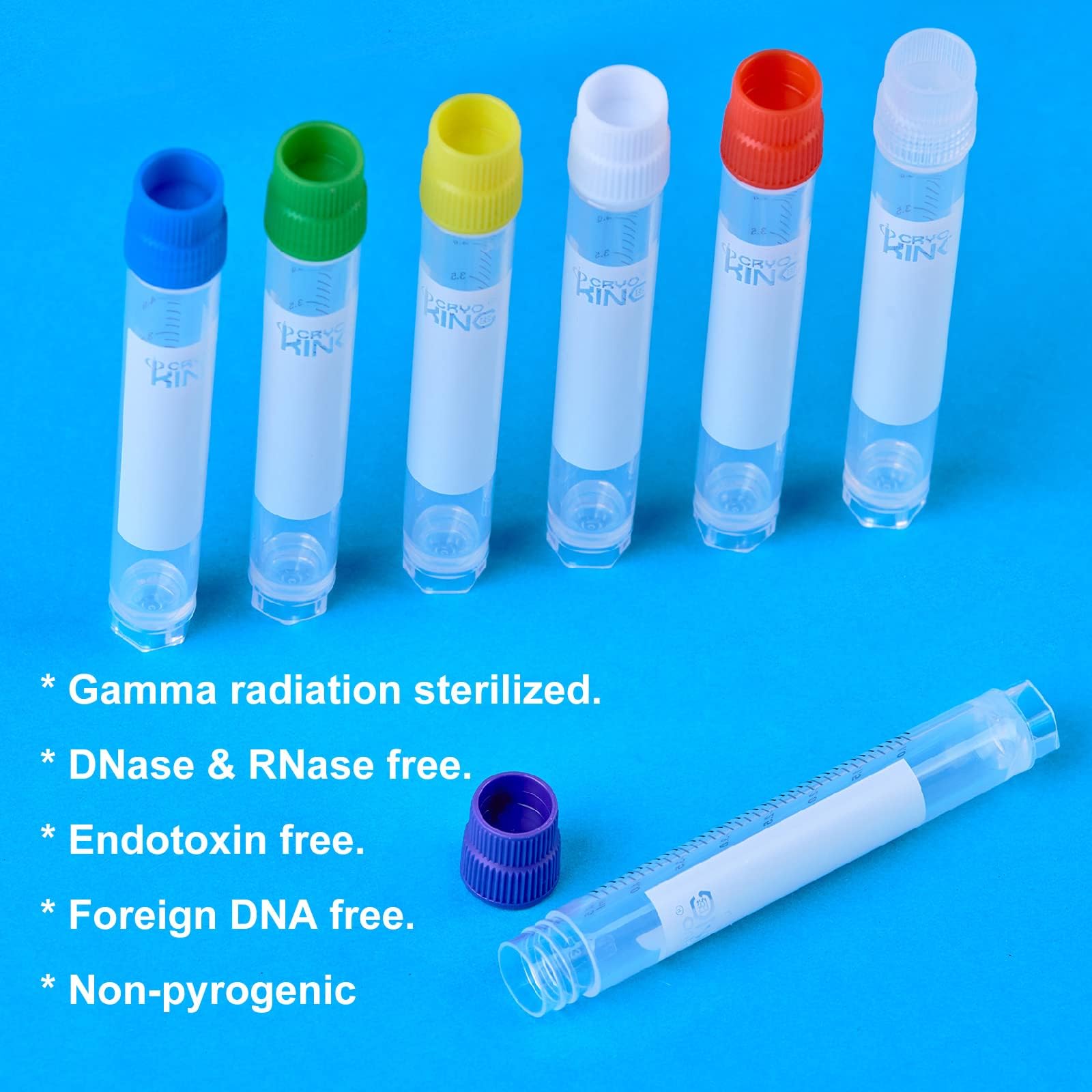 Kryogen, Flasche, Außengewinde, ohne Seitencode, 5.0 mL, 25 Stück/Beutel, 500 Stück/Packung, 1000 Stück/Kiste