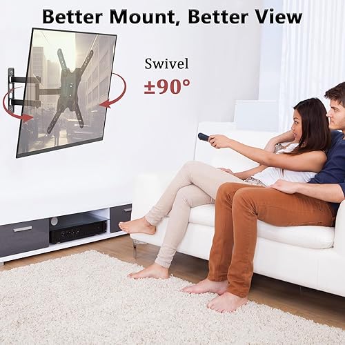 Miniatura 2 de Soporte de pared para TV de movimiento completo, soporte de pared de esquina con brazo giratorio de inclinación, se adapta a VESA 15.748 x 15.748