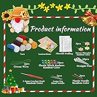 Vista 2 de SOCNITC Kits de ganchillo para principiantes, kit de ganchillo para adultos, kits de inicio de ganchillo con tutoriales paso a paso, proyectos