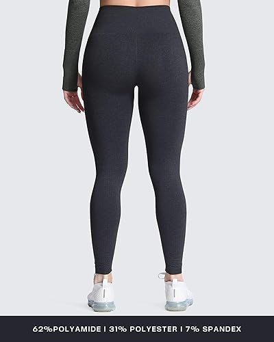Miniatura 5 de Aoxjox - Pantalones de yoga para mujer, de tiro alto, sin costura, para entrenar, gimnasio