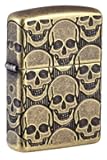 Cackling Cranium Design Armor Antique Brass Pocket Lighter
