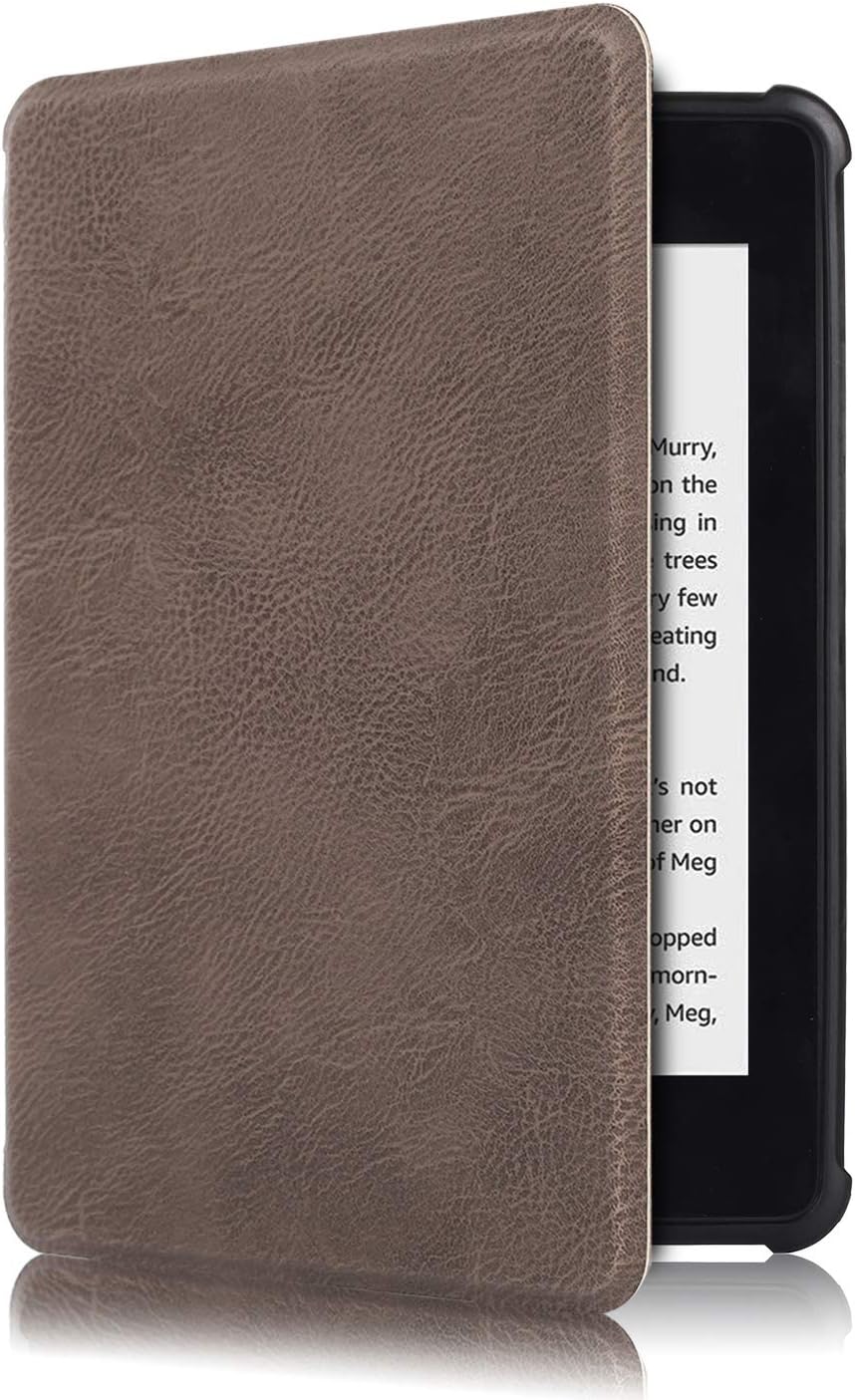 Xuanbeier TPU Case Magnetic cover for Kindle Paperwhite 10th Generation 2018 Release (Will not fit Other Versions) with Auto Sleep/Wake,Dark gray