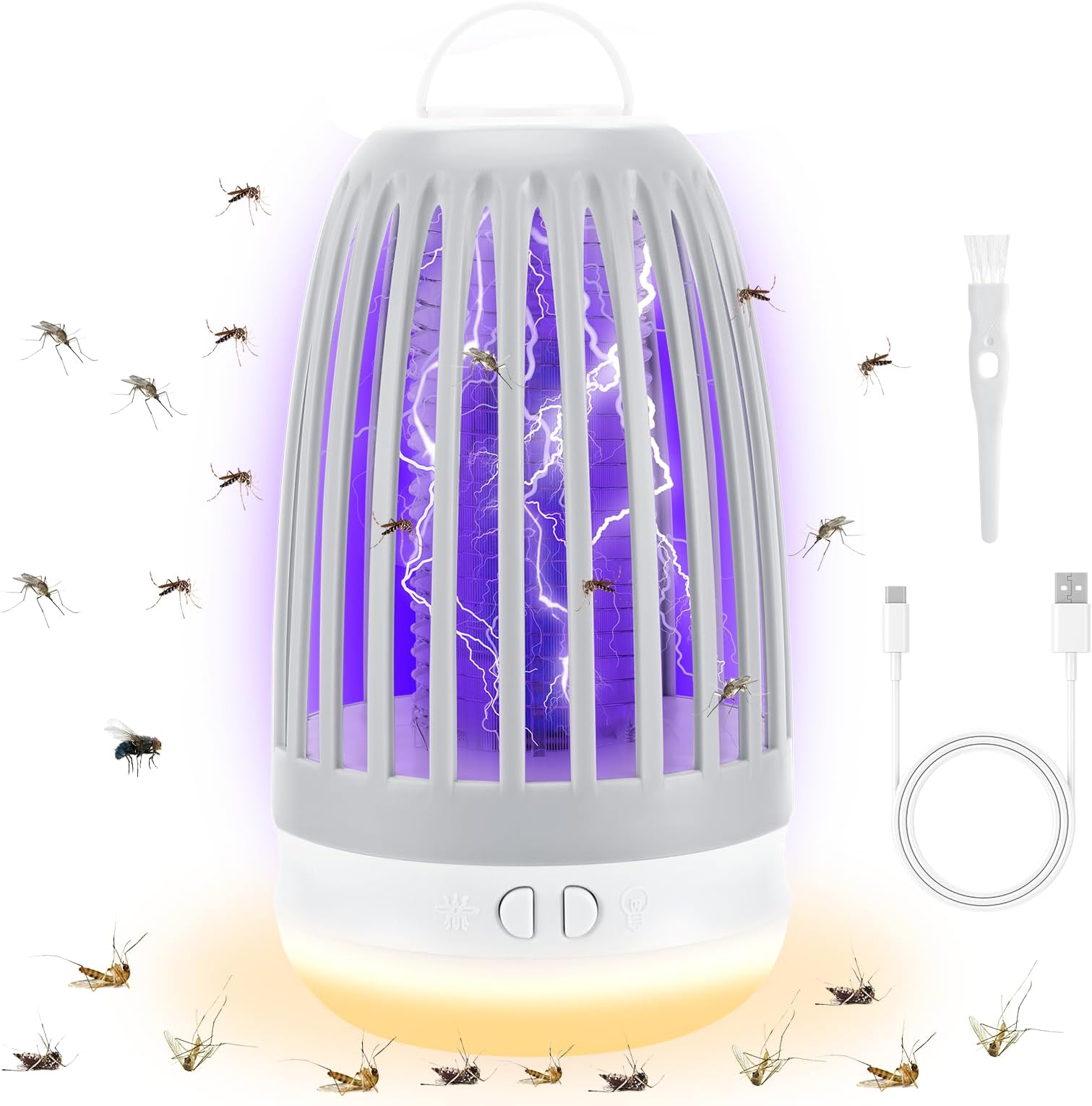 Nornward Lampe Anti Moustique, Mouche Electrique,360 ° Uv Tueur D'Insectes,Sûr Et Efficace