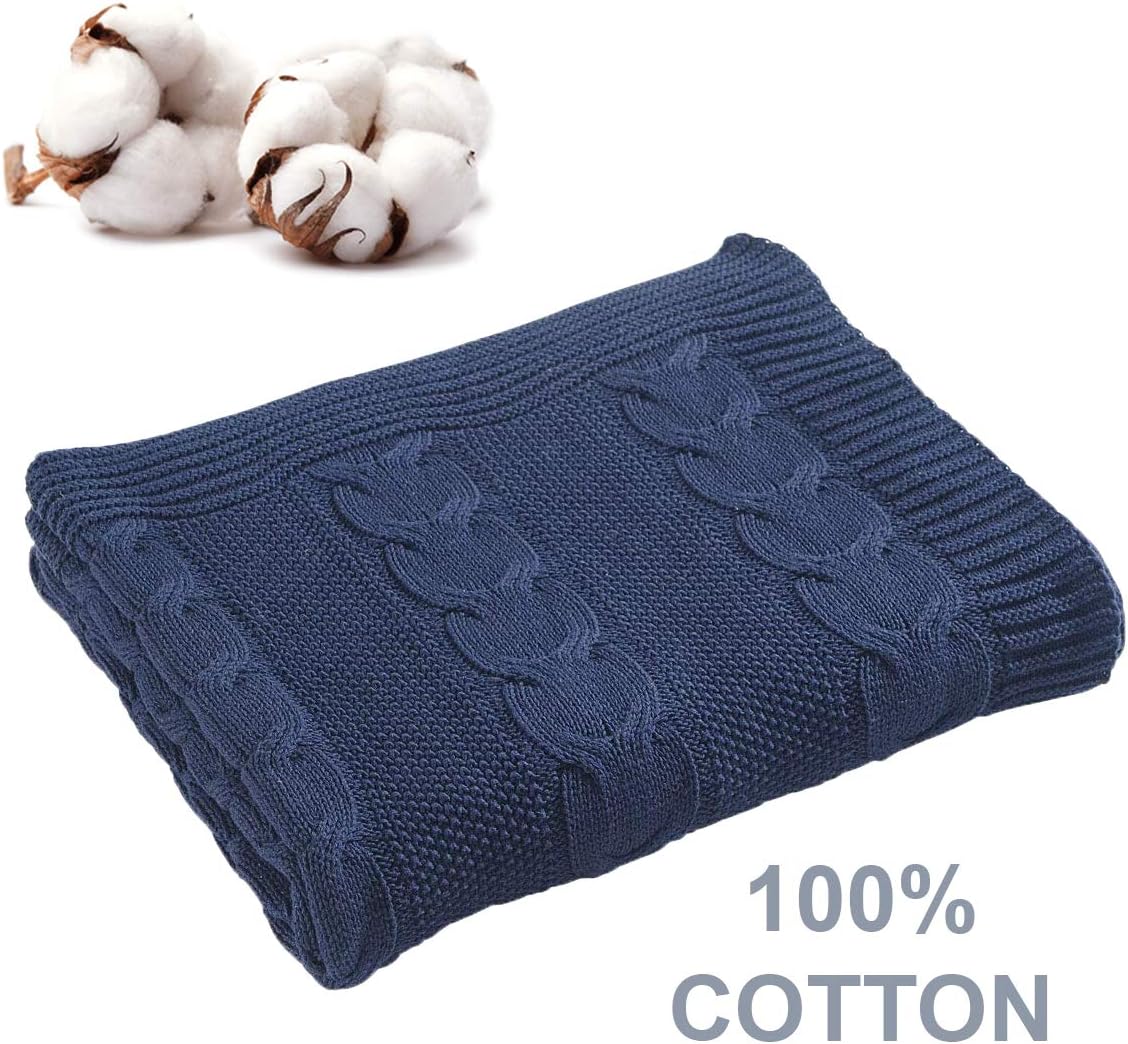 Aztocratic 100 Premium Combed Cotton Throw Blanket, Super soft Cozy Lightweight