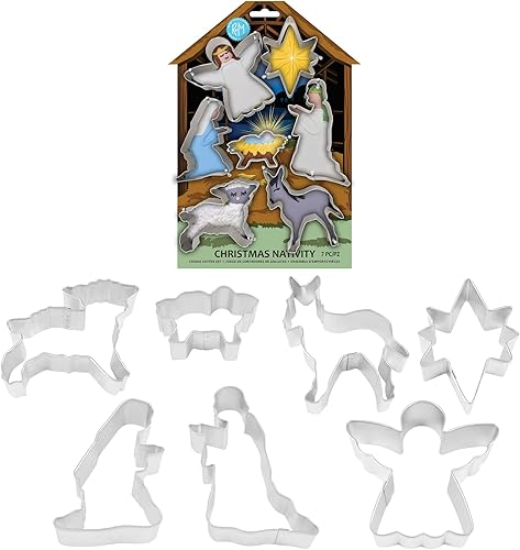 Miniatura 2 de R & M International Juego de cortador de galletas de Navidad Belén, talla única, gris