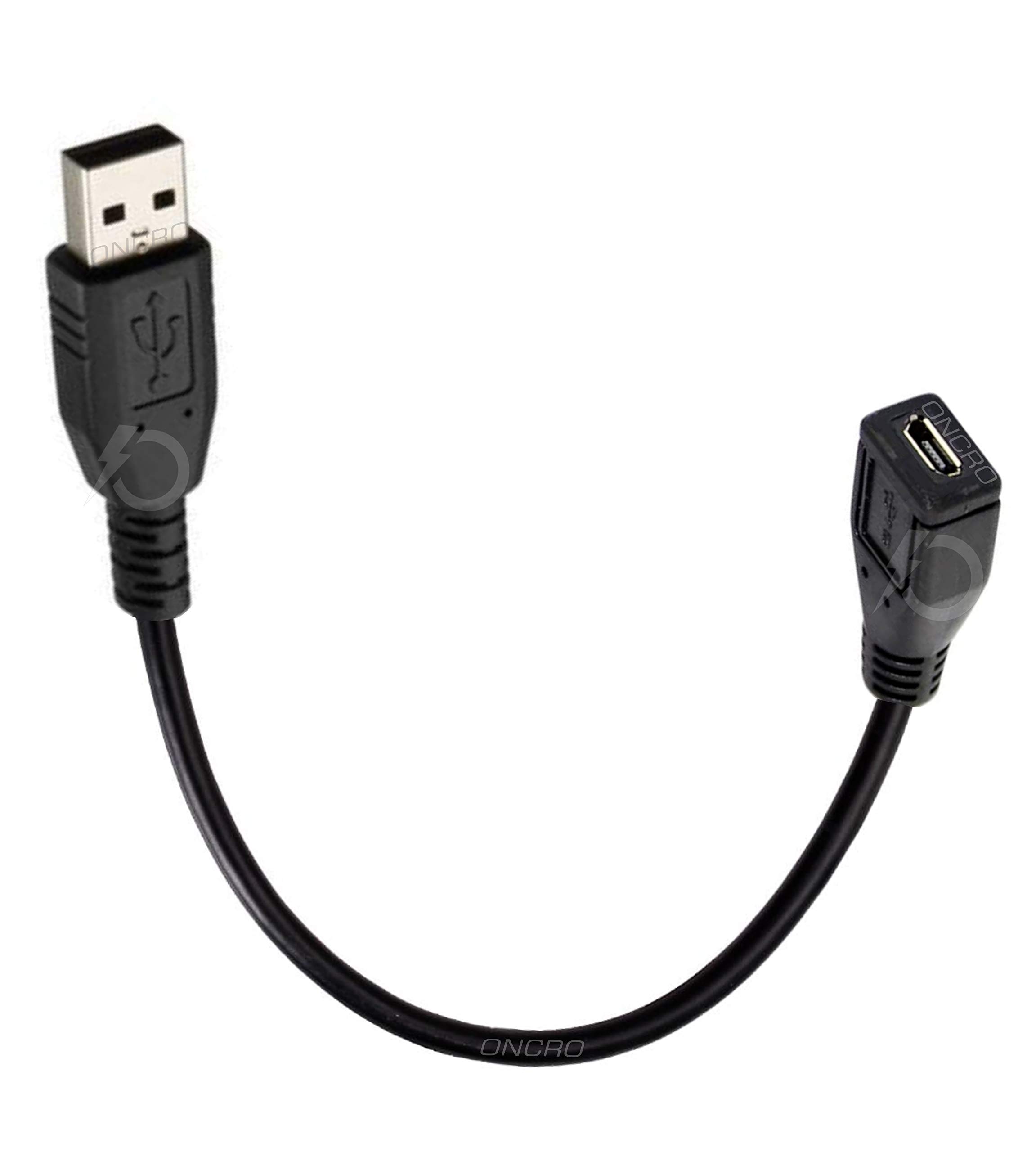 ONCRO® 5 pin 15cm Micro USB Female to USB 2.0 Male Connector Joiner Converter Aadhar Cable for EKYC Fingerprint KYC Charge Sync OTG Morpho 1300 E2, E3/Mantra MFS100/Startek FM 220/Cogent/Secugen