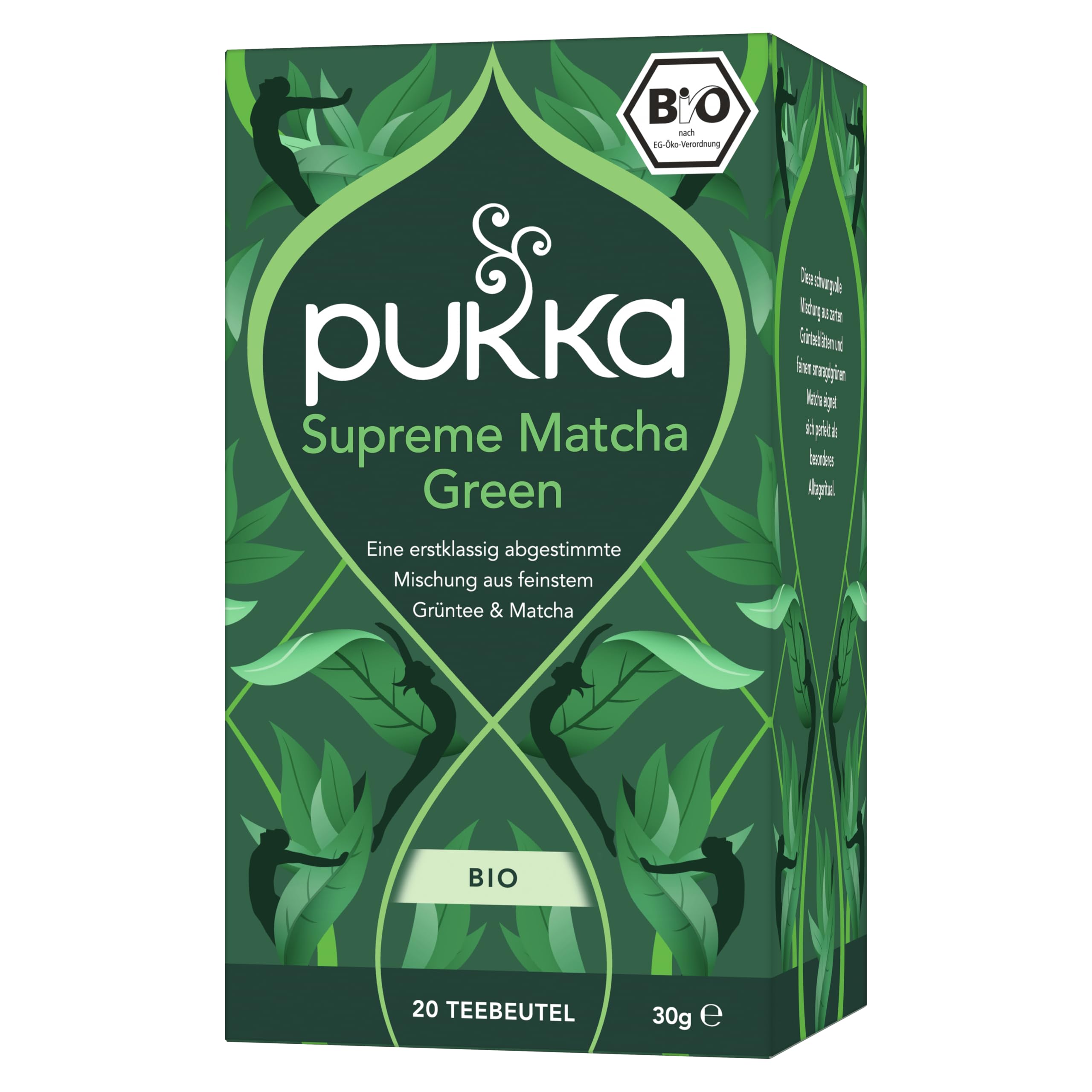 Pukka Herbs | Supreme Matcha Green Organic Herbal Tea | Energizing Infusion Selection | With Matcha Powder | Ideal For Daily Vitality | 20 Teabags