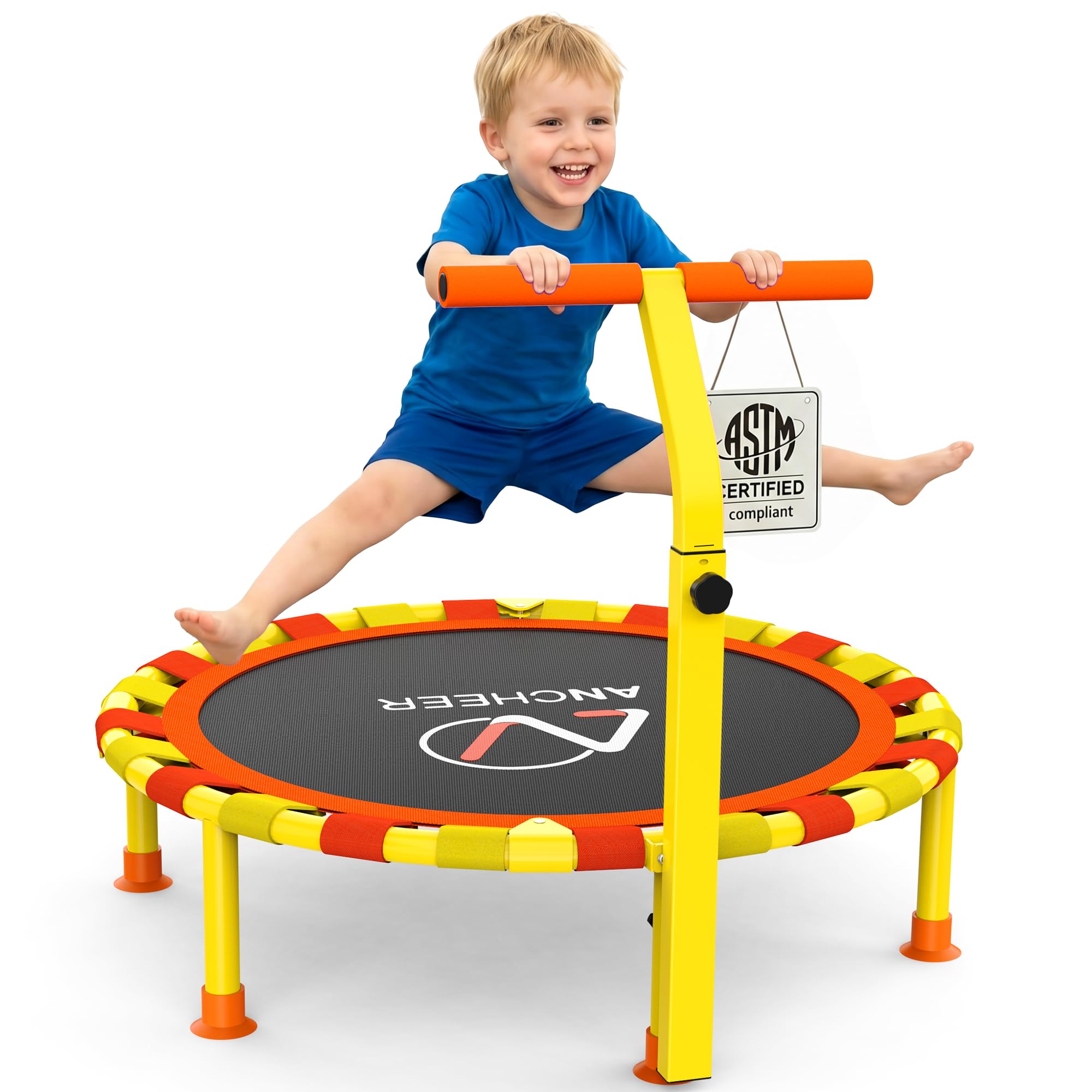 ANCHEER 38'' Kids Trampoline with Adjustable Handle