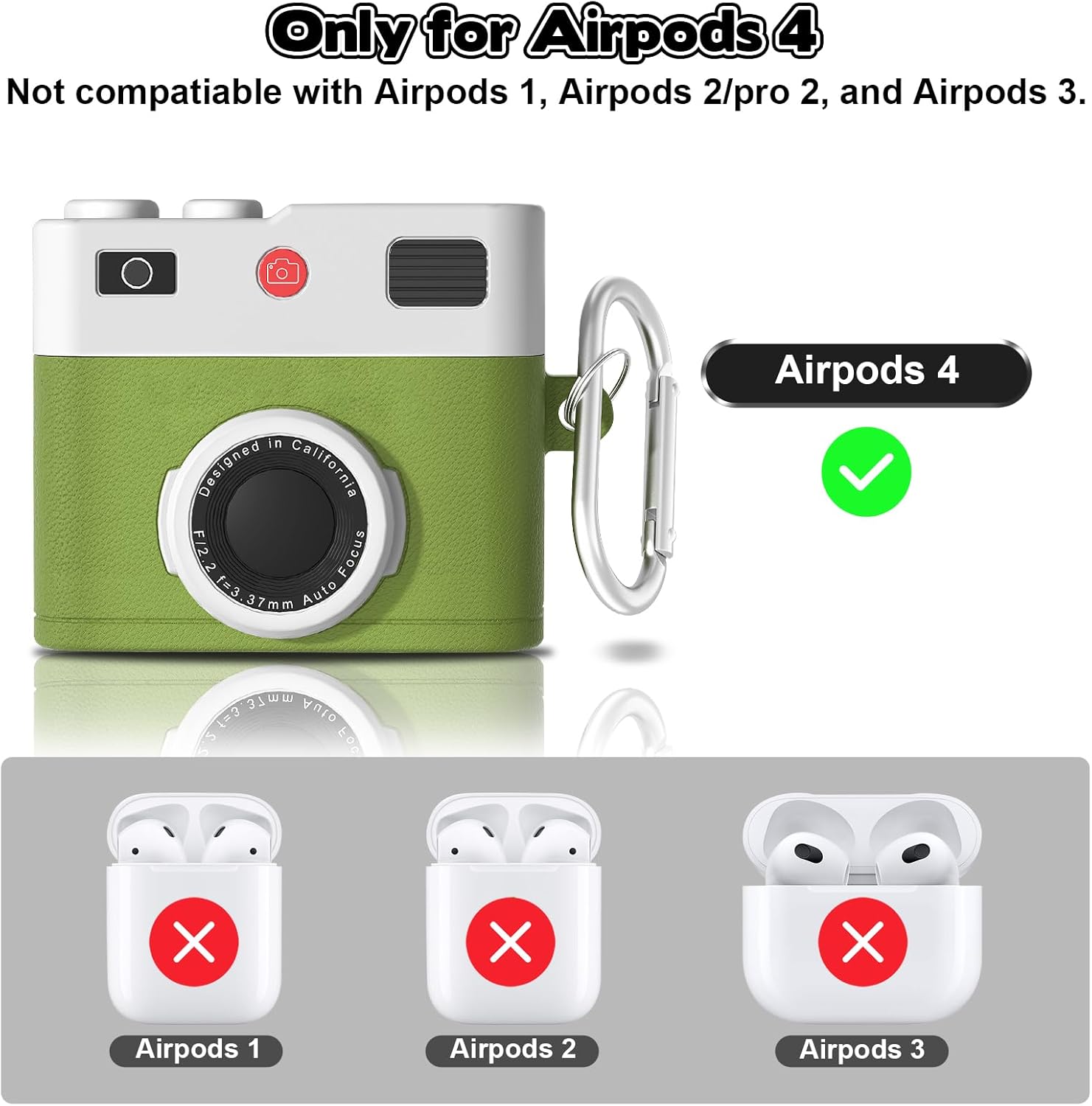 جراب حماية لسماعات ايربودز 4 من سولاتيكدو رائع على شكل كاميرا ... - view 1