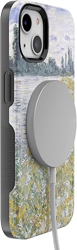 Vista 1006 de Casely Funda para iPhone 13 Compatible con MagSafe Color Splash de medianoche Funda retro abstracta Color de medianoche Splash Abstracto