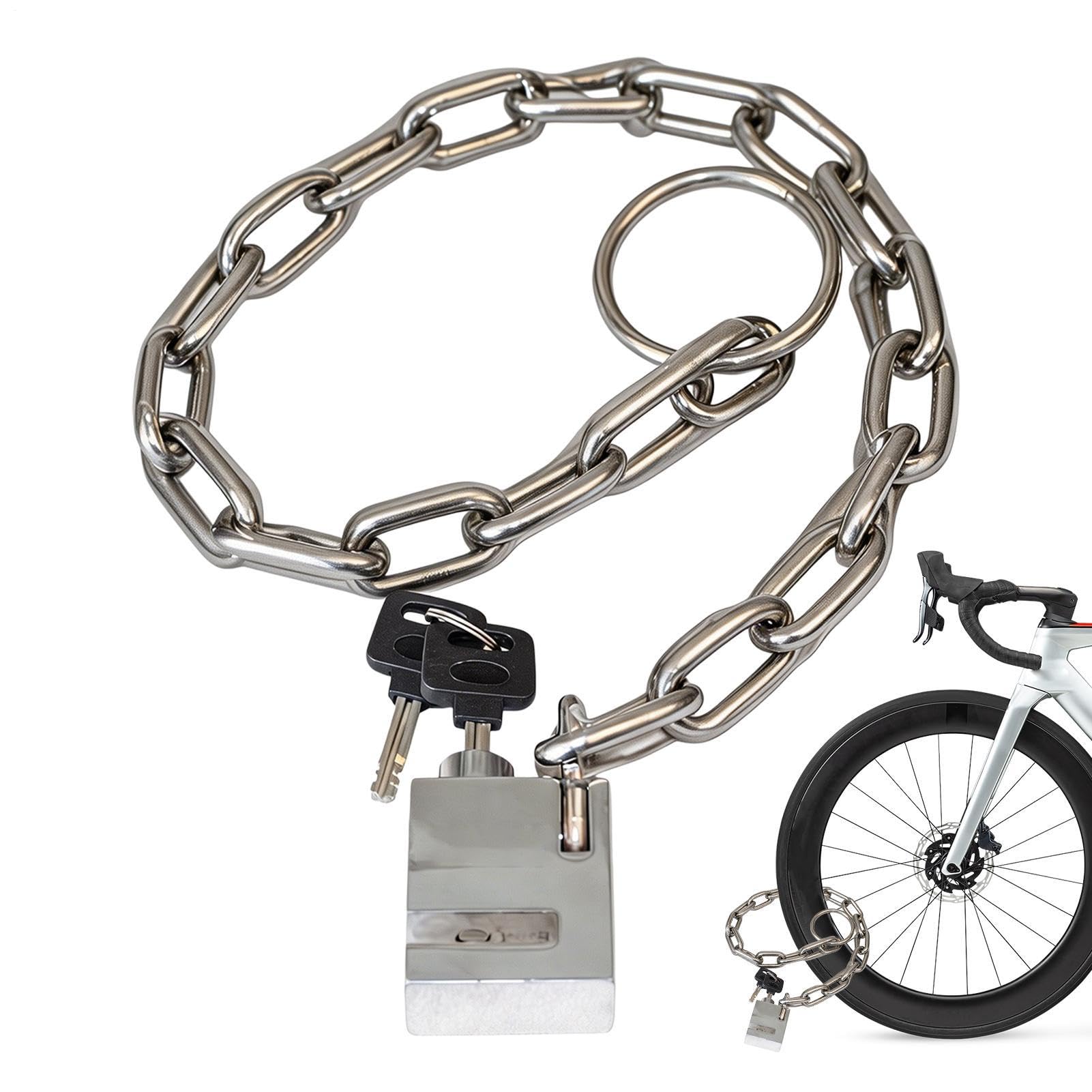 Antivol de vélo avec clé cadenas pour portail et grilles
