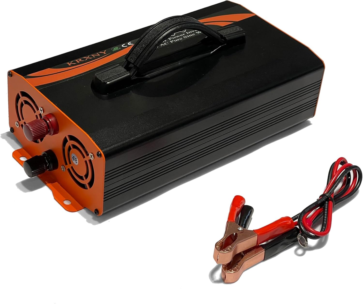 1000W Power Inverter 48V DC to 110V 120V AC Converter Pure Sine Wave LCD Display for RV Truck Camping Off Grid Home Solar with Handle