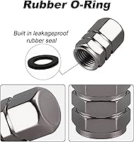 Vista 3 de alpmosn Tapas de Vástago de Válvula de Neumático de Aluminio, Cubiertas de Válvula de Rueda, Accesorios a Prueba de Polvo para Coche, Universal