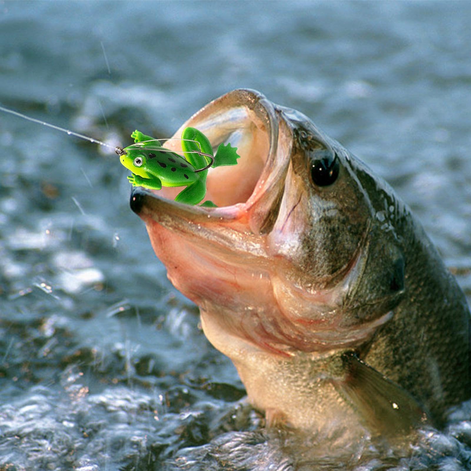 Señuelo de pesca de rana | Topwater Frog - Señuelo de perca realista Swimbait | Señuelo flotante suave, señuelo de pesca de perca artificial, cebo de rana para lucio, agua salada, perca de agua dulce,