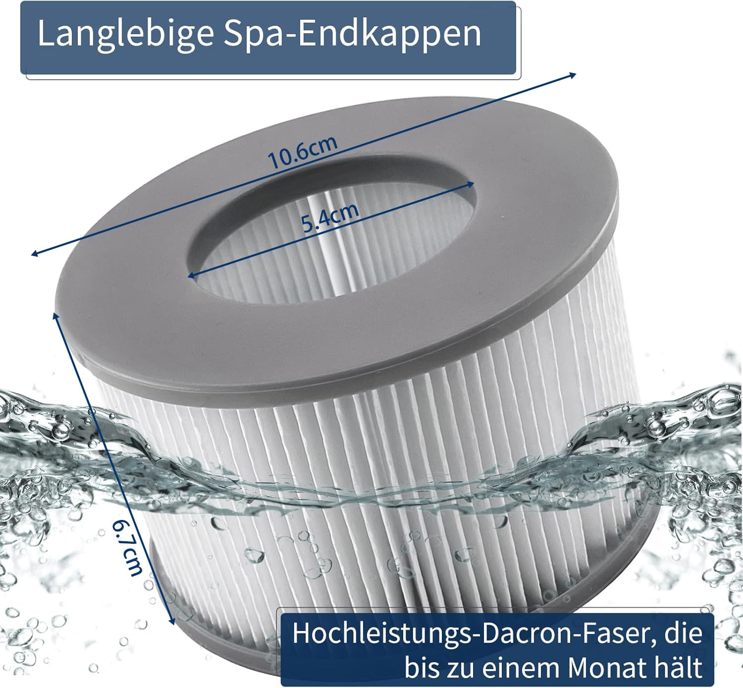 Filtro di Ricambio per Filtro Whirlpool, per MSpa Whirlpool Modello dal 2020, per Accessori Mspa Whirlpool, Compatibile con Filtro Mspa (12 Pezzi)