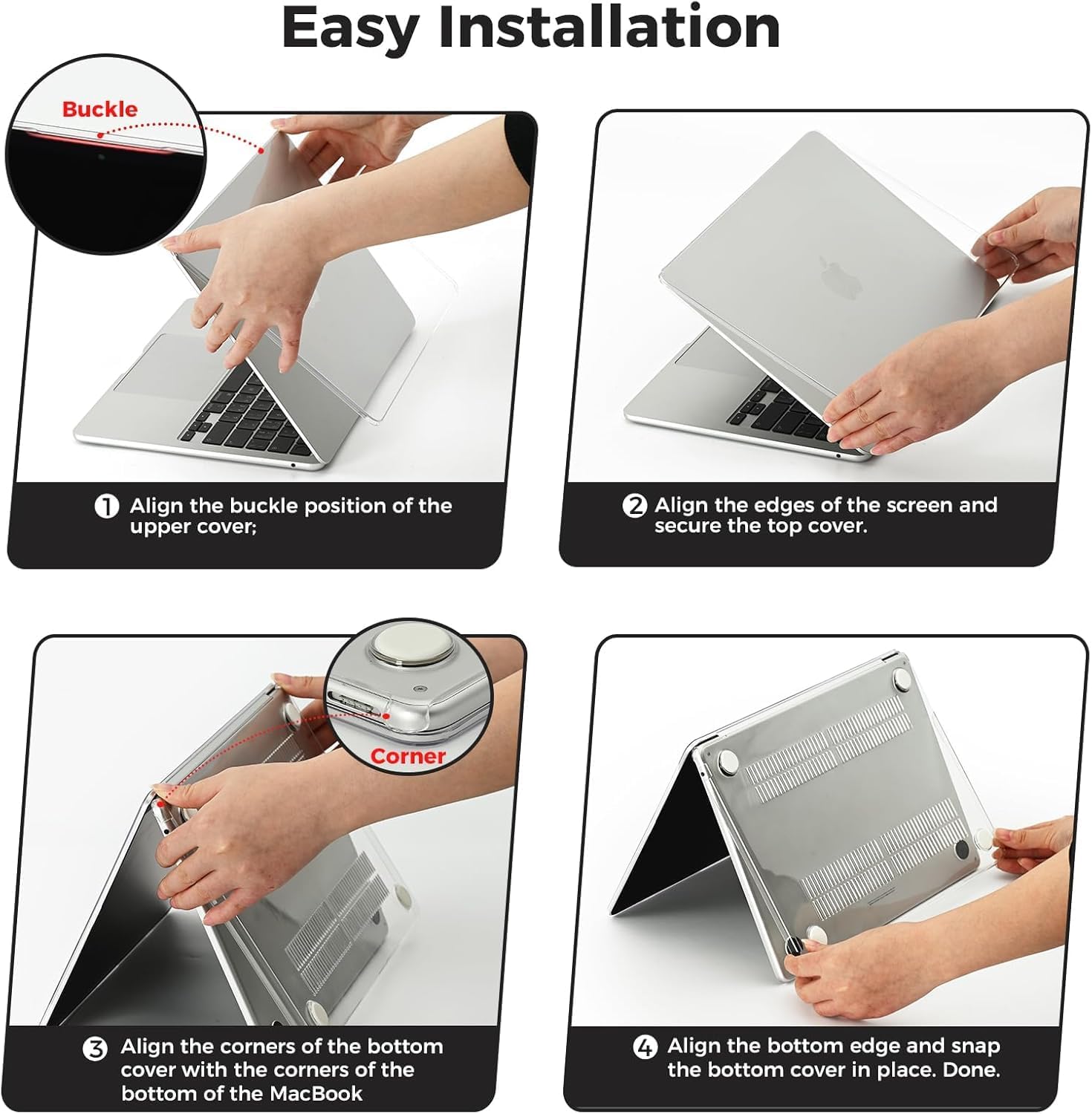 Meyaar Case Compatible for New MacBook Pro 14 inch 2024-2021,M4 A3112 A3185 A3401 M3 A2918 A2992 M2 A2779 M1 A2442 Pro Max Chip with Touch ID,Laptop Plastic Hard Shell (Crystal Clear) — Amazon image 5