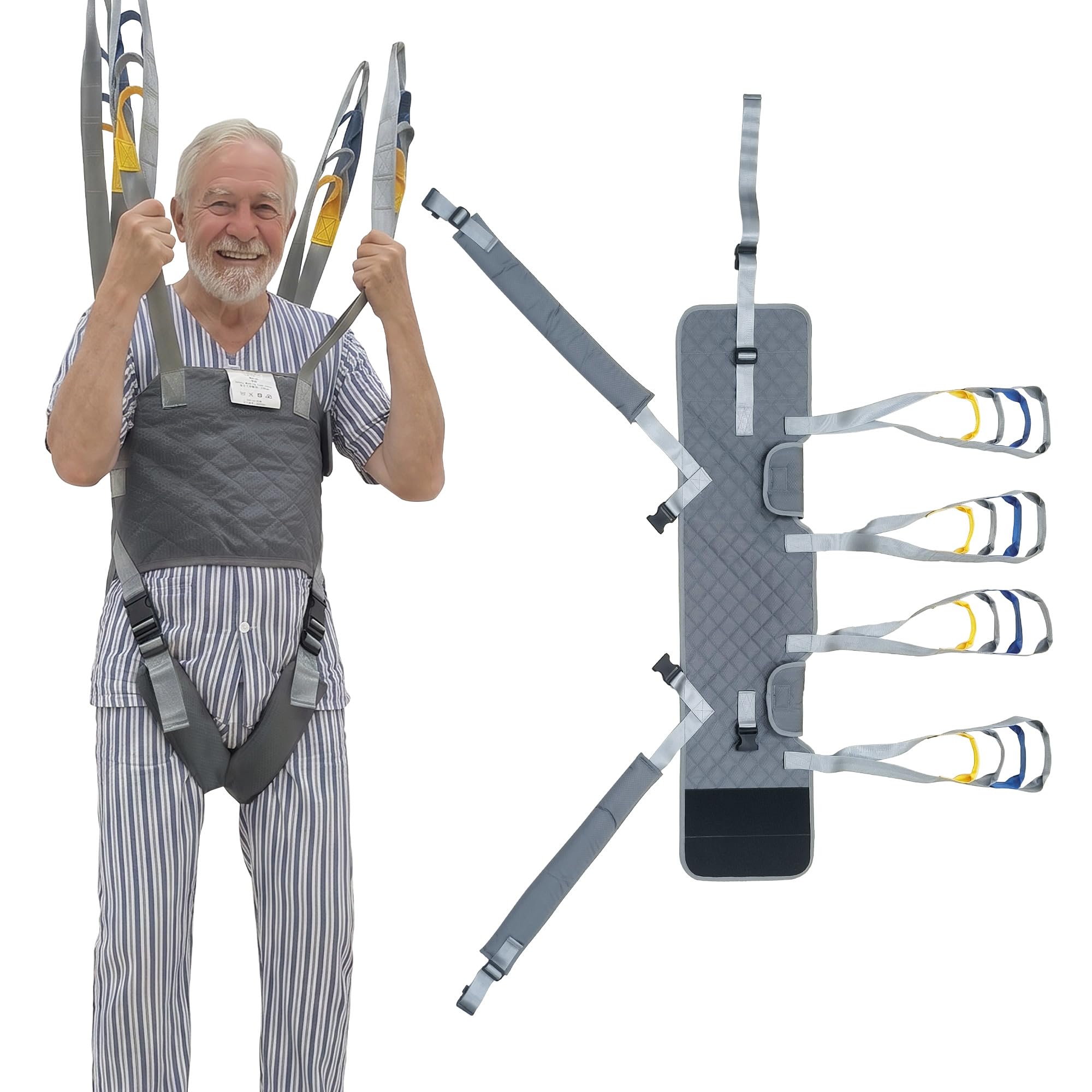 Patientenlift Steh-Hebegurt, verstellbarer Steh-Hebegurt zur sicheren Aufsteh- und Transfernutzung, passend für alle gängigen Patientenlifter & Mobilitätshilfen, hochbelastbar bis 230 KG