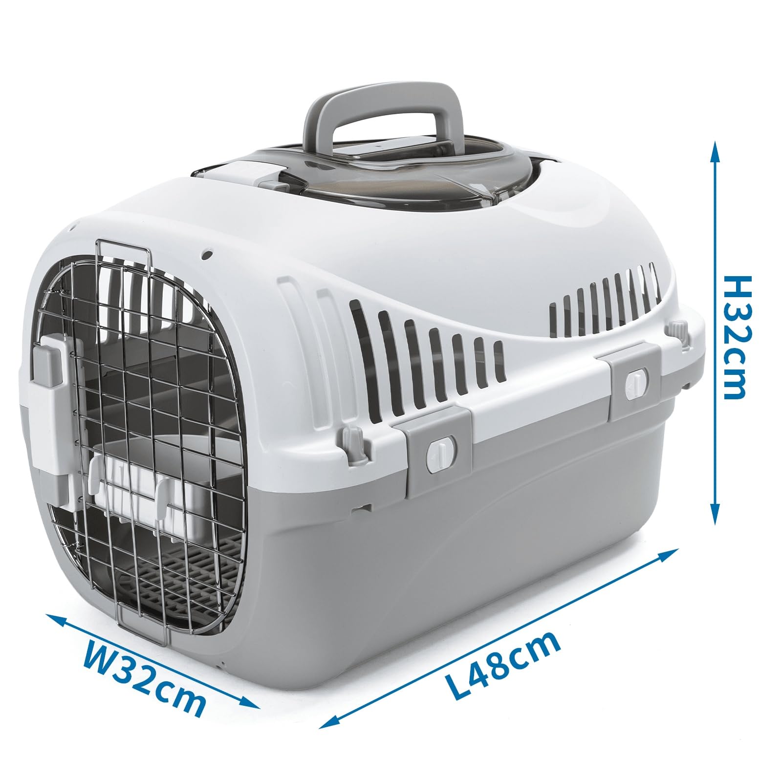 Trasportino aereo con separatore rimovibile, resistente alle urine, ideale per viaggiare con animali domestici in modo sicuro e confortevole.