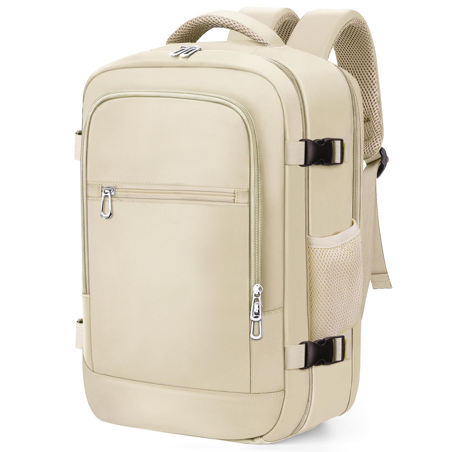 BAHIWOM voor Ryanair cabinetassen 40 x 20 x 25 cm onder de stoel reisrugzak handbagage maat 20 l, dagrugzak schoolkantoortas met USB-poort, trolleyhoes, anti-diefstalzak, Groen, M, Stijlvolle