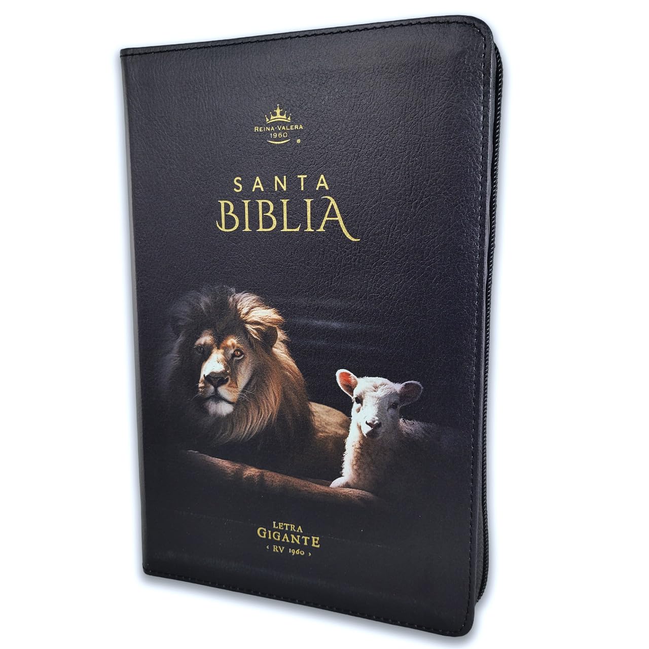 Biblia Letra Gigante Manual 14 puntos con Cierre RV1960 leon y cordero con indice