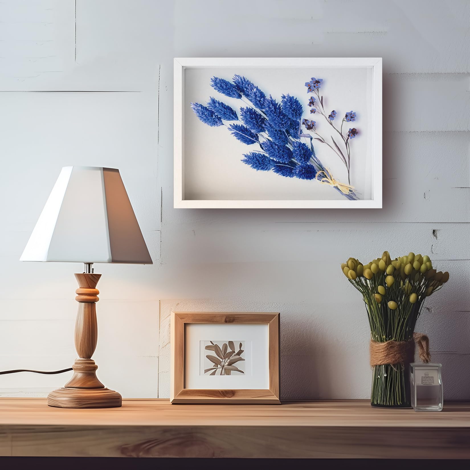 Cadres Photo 3D à Remplir, Cadre Photo A4 Profond à Remplir, Cadre d'Objets 3,5 cm Profonde avec Plaque Acrylique Transparente pour Médailles Photos Cadeaux Fleurs Séchées, Présentoir, 21x29,7 cm