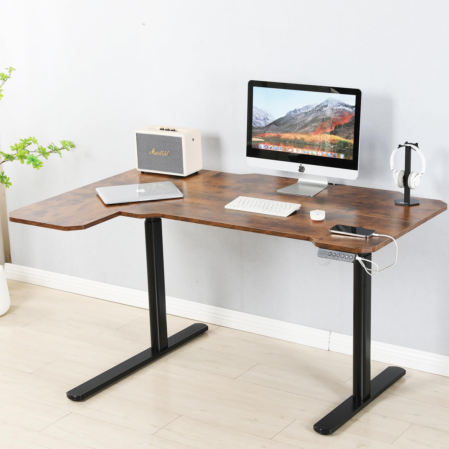 Amazon.co.jp: Radlove 昇降デスク パソコンデスク 電動昇降式デスク  
