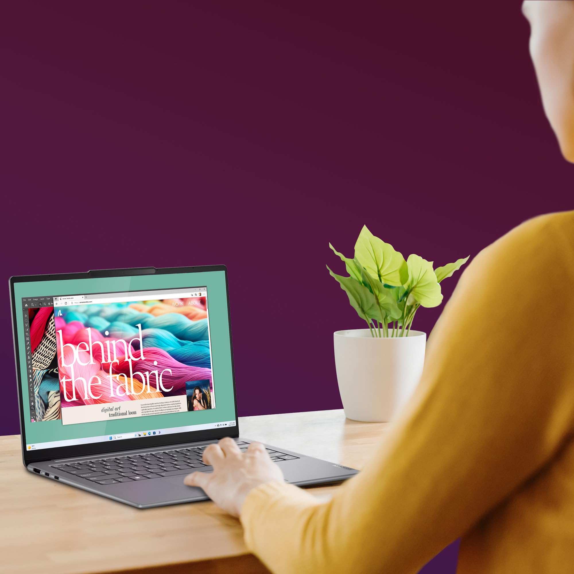 Lenovo Yoga Slim 7 14IMH9 - Ordinateur Portable 14'' OLED (Intel Core Ultra 7 155H, RAM 32Go, SSD 1To, Intel Arc Graphics,Windows 11 Home) Clavier rétroéclairé AZERTY FR - Lunaire Gris