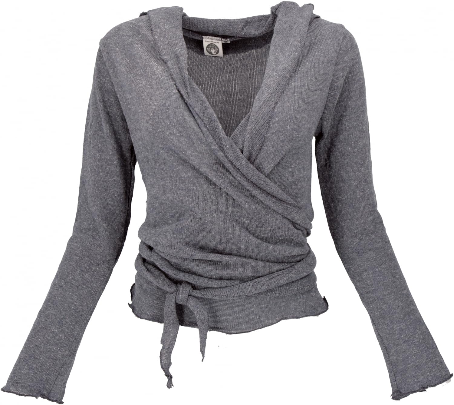 GURU SHOP Wickelshirt, Baumwollstrick Pullover, Wickeljacke, Damen