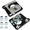 2 Pcs Caster Camber Plates Compatible with Ford Mustang 1994 1995 1996 1997 1998 1999 2000 2001 2002 2003 2004 Front Adjustable -2.5 Camber Caster Plates Aluminum Alloy Black