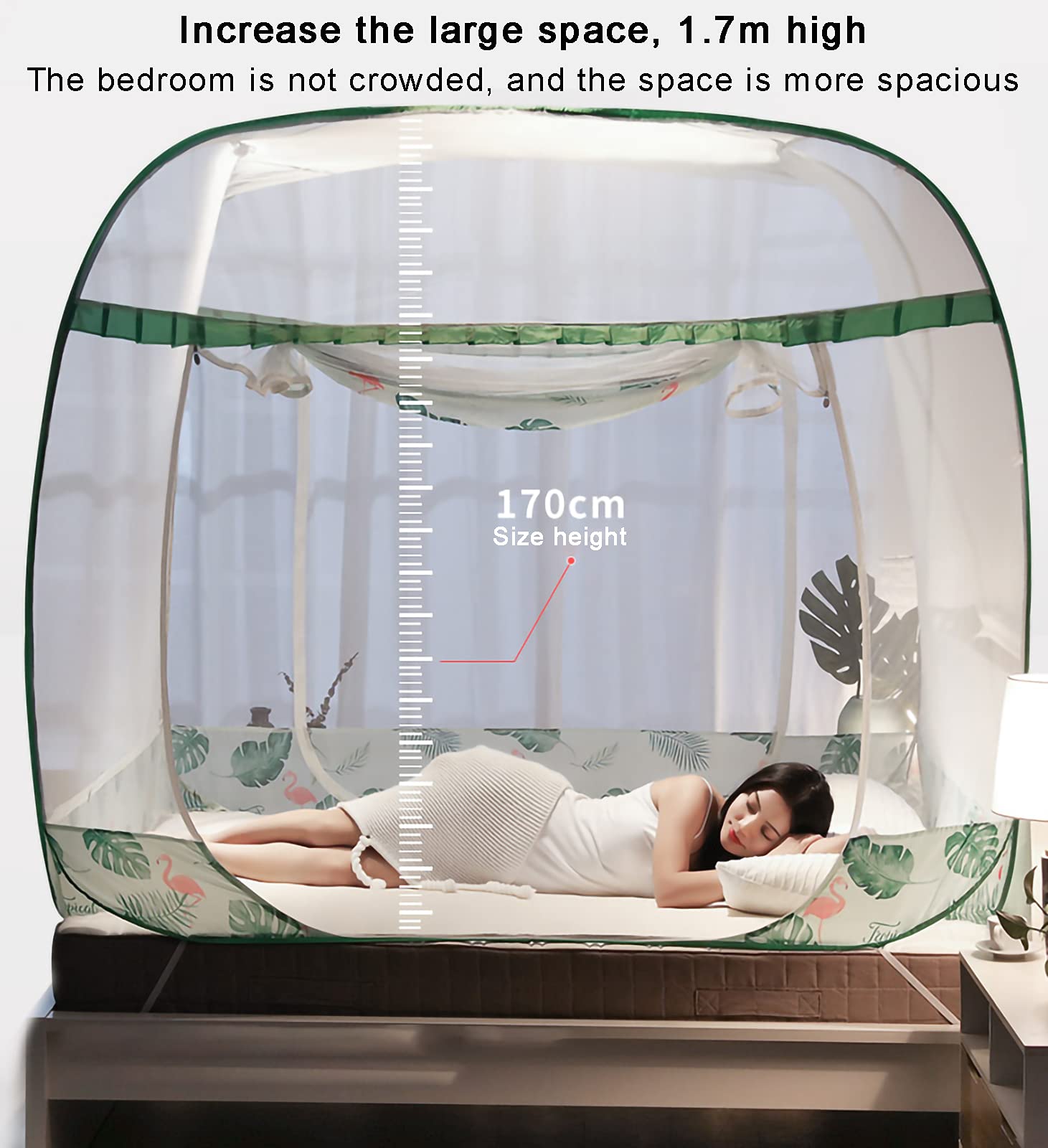 Moskitonetz Für Bett Baldachin Mückennetz Betthimmel Insektenschutz Netz Für Doppelbetten Baby Kid Kinder Daheim Oder Für Die Reise(Size:1.2 * 2m(4 * 6.6ft))
