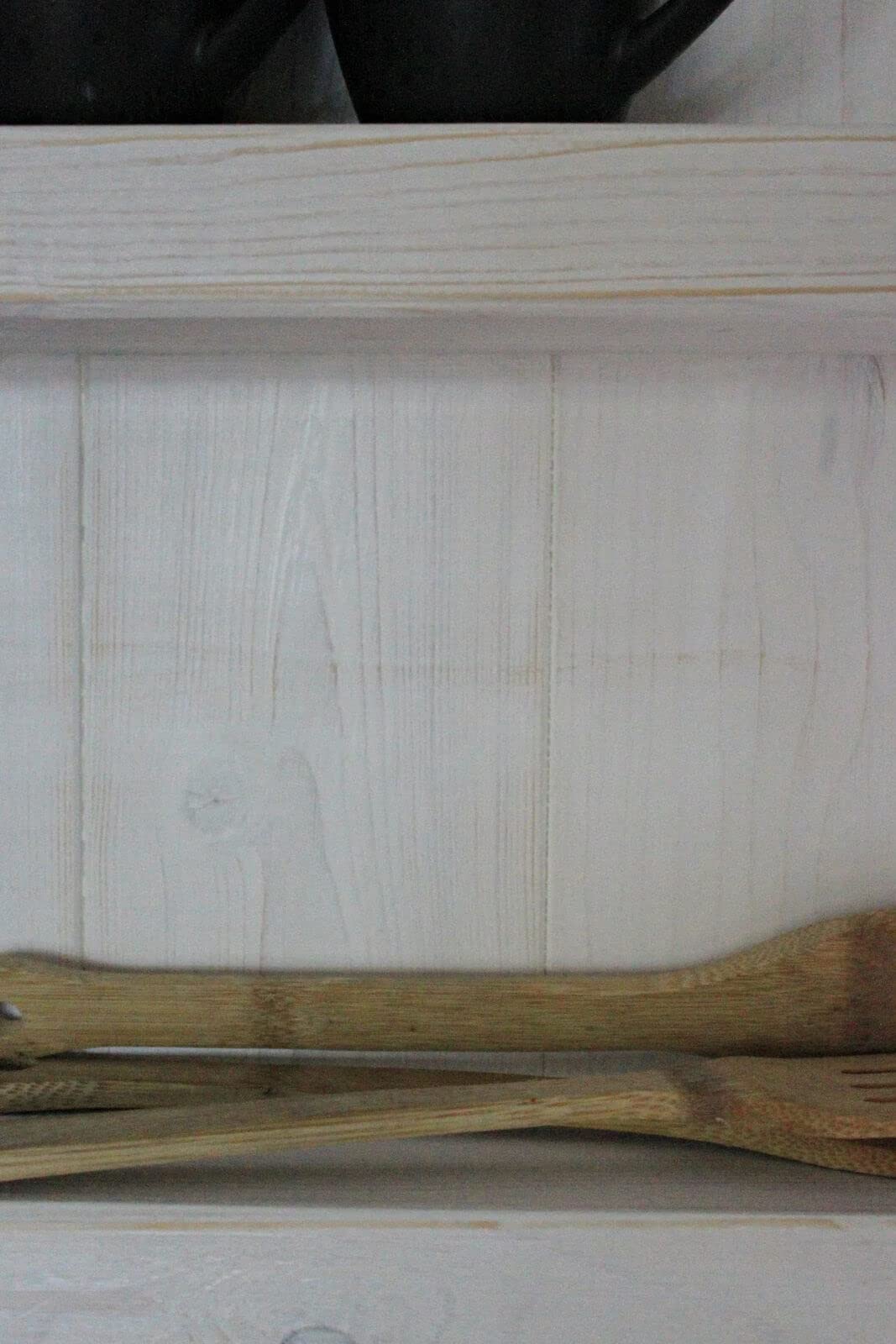 Gewürzregal aus Holz - für die Wand oder stehend - weiß - 5 Stellflächen - 90 x 24-72 x 12 cm - Massivholz (24, L)