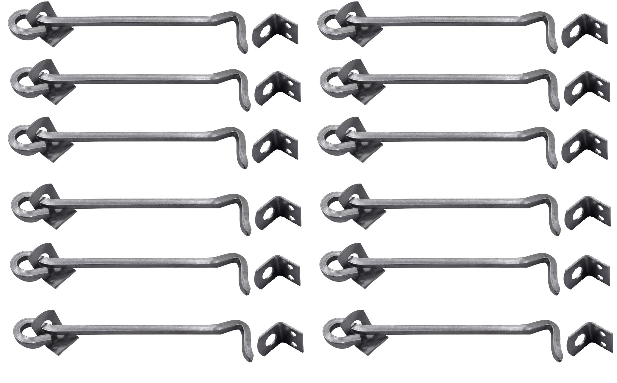DHAKAD Heavy Duty Window Hook 6 Inch Stainless Steel Window Hook Squire Shape Silver Finish Anti Resistance Long Lasting Product Pack of 8 PCS — Amazon image 5