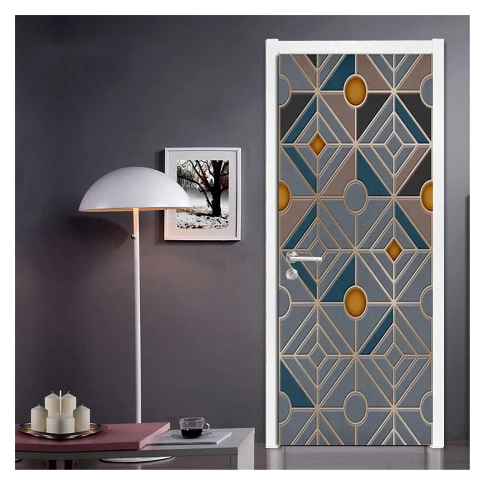 Décoration de maison élégante avec le sticker mural de porte 3D
