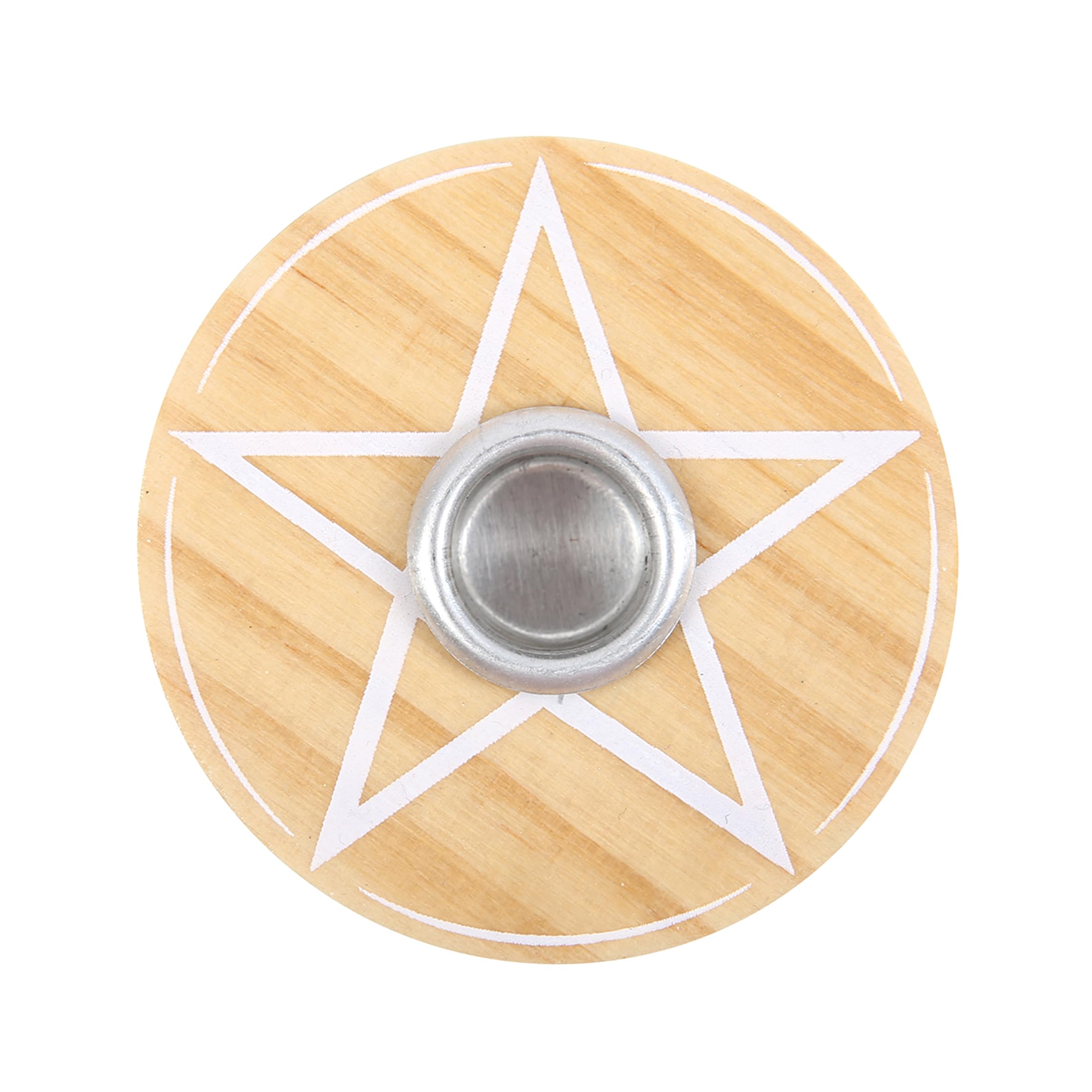 Something Different Wholesale Uk Wooden Pentagram Spell Candle Holder By - Enchanting Design