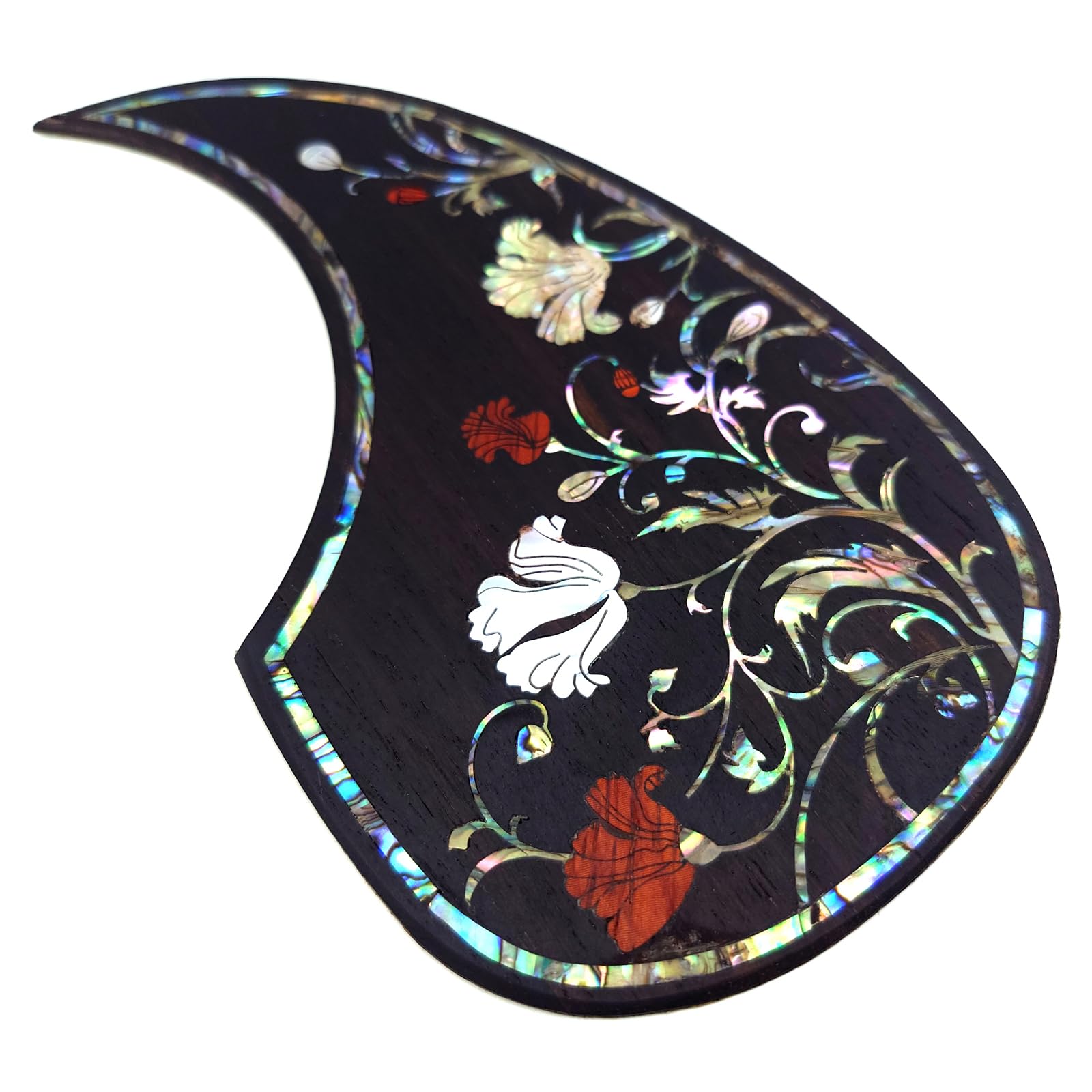 Guitar Pick Guard, Battipenna in abalone in palissandro autoadesivo for Chitarre acustiche folk D-45 Taylor(23)