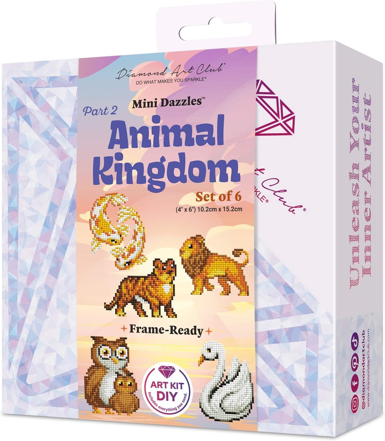 Amazon.com: DIAMOND ART CLUB Mini Dazzles - Animal Kingdom Part 2