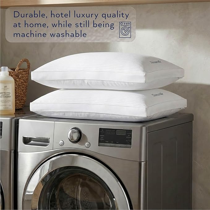 Set 2 Almohadas Algodón 400 Hilos Tamaño Estándar/Queen miniatura 7