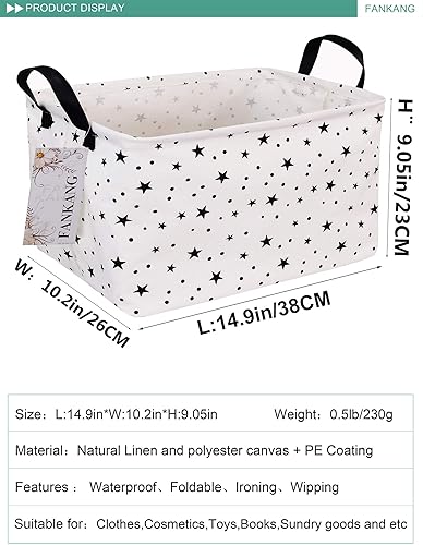 Miniatura 2 de FANKANG - Canasta plegable de almacenamiento para guardería, con revestimiento de polietileno impermeable, de grand tamaño, para niños y niñas,