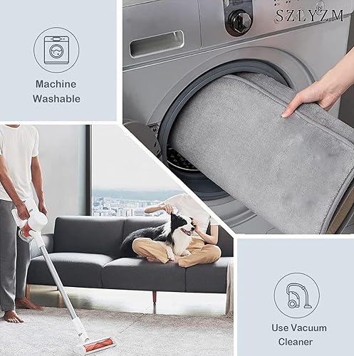 Miniatura 7 de Alfombras de color rosa intenso para entrada, dormitorio, sala de estar, alfombras geométricas de 3 x 4, lavables, antideslizantes, suaves, de pelo