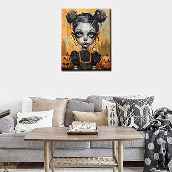 Amazon.com: Tucocoo Halloween Pumpkin Strange Girl Paint by Number