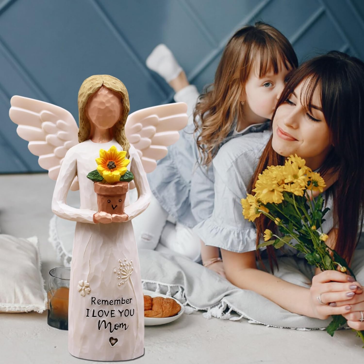 AUKEST Mom Birthday Gifts - Christmas Day, Birthday Gifts for Mom, Moms Gift from Daughters - Sunflower Gift Hand-Painted Figure - Image 6