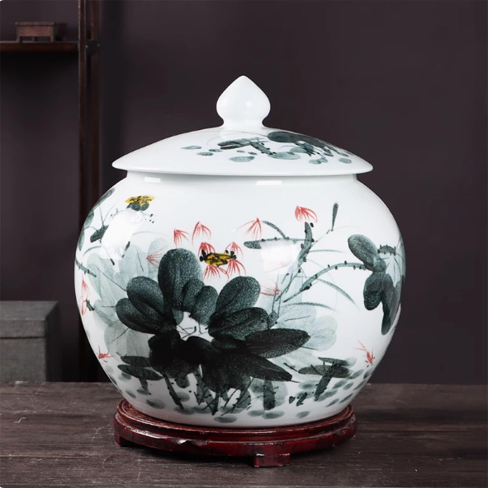 Food Storage Jars with Sealing Lids Flour Storage Containers Ceramic Rice Storage Containers Ceramic Rice Dispensers with Lids Rice Barrel Storage Jars Grain Storage Barrels Ceramic Rice Jars B 15kg