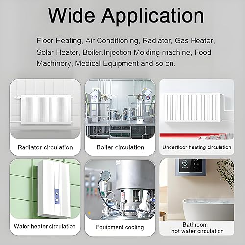 Miniatura 5 de NPT 34 '' Bomba de circulación de agua caliente doméstica 93W Bomba de recirculación para cabezal de ducha (RS15-6R)
