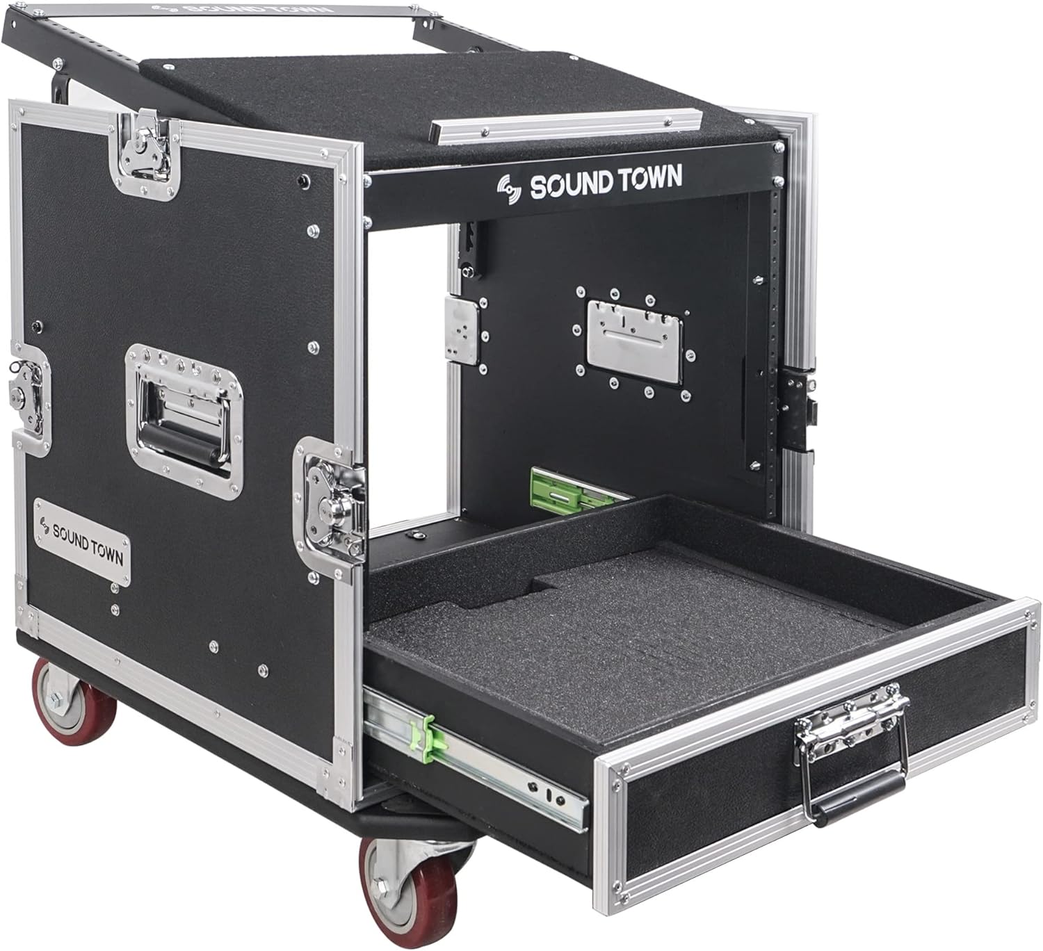 Amazon.com: Sound Town 10U PA DJ Pro Audio Rack/Road ATA Case with 2U ...