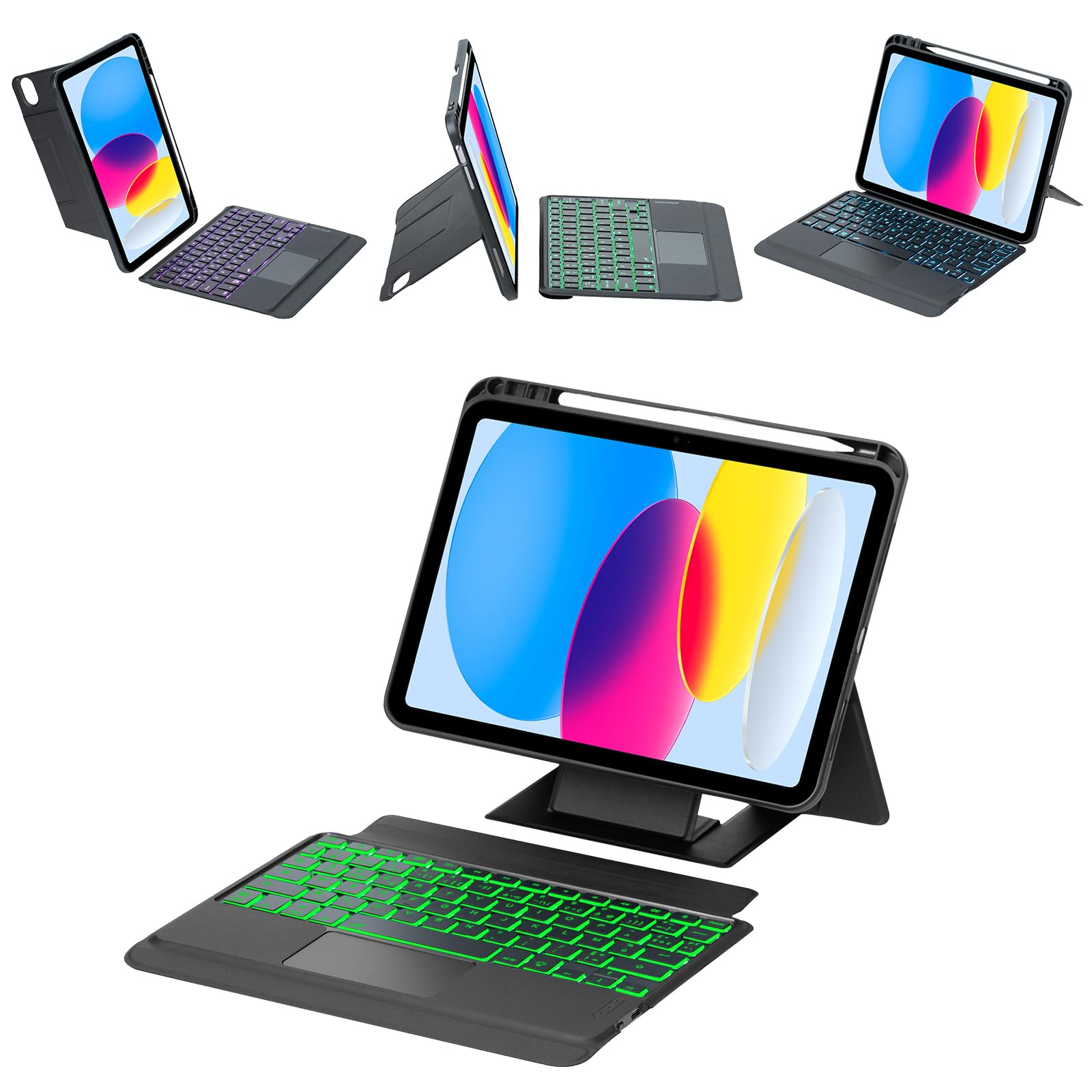 SENGBIRCH Coque Clavier pour iPad A16 11/10ème Gén(11" 2025/10.9" 2022)