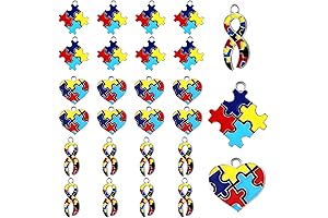24 Pcs Autism Charm Sets for Crocs
