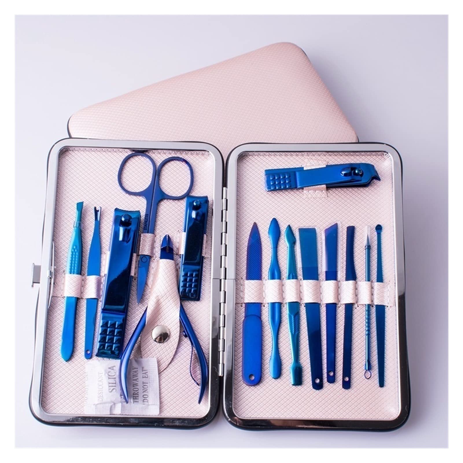 Tagliaunghie per adulti 15 in 1 Kit pedicure professionale Acciaio inossidabile Acciaio inossidabile Set di utensili per unghie Clippers Nipper Forbici per cuticola Pusher Nail Art Strumenti Tagliaung