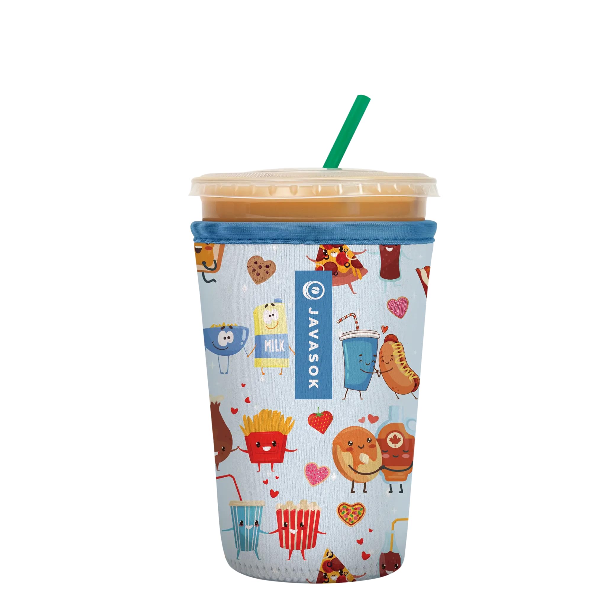 Sok It JavaSok Iced Coffee &amp; Cold Soda Insulated Neoprene Cup Sleeve (Bestie Bites, Medium: 22-28oz)
