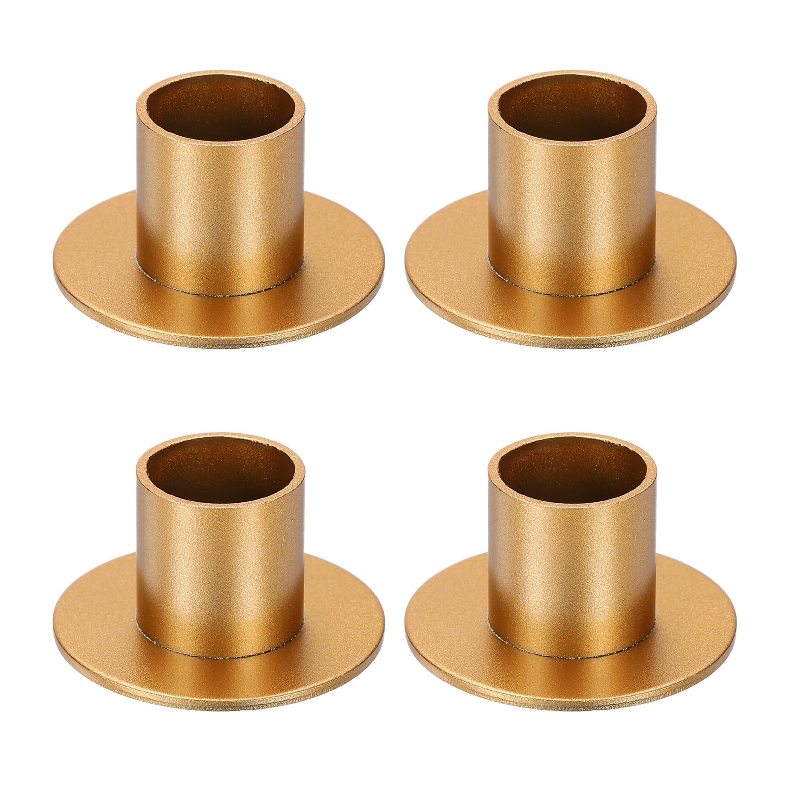 PATIKIL 4 Pcs Metal Taper Candle Holders, Matte Red Gold Iron Mini Candle Stand Holder Centerpieces for Table Decoration Home Dining Room Wedding Anniversary Party Housewarming Gifts